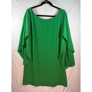 Jessica Simpson Green Ruffled Sleeve Mini Dress